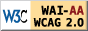 Logos de W3C y WAI-AA WCAG 2.0