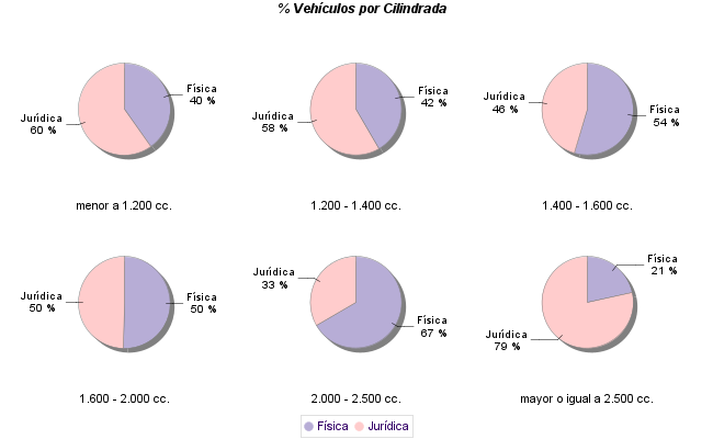    % Vehículos por Cilindrada