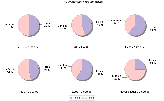    % Vehículos por Cilindrada