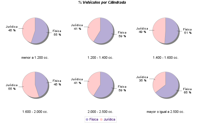    % Vehículos por Cilindrada