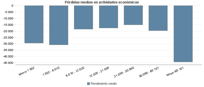 Pérdidas medias en actividades económicas