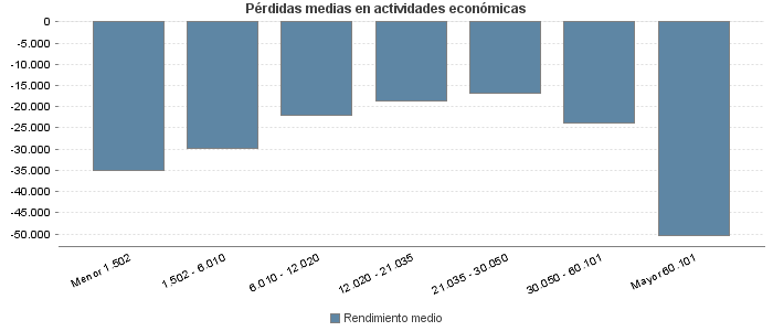 Pérdidas medias en actividades económicas