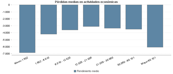 Pérdidas medias en actividades económicas