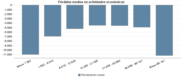 Pérdidas medias en actividades económicas