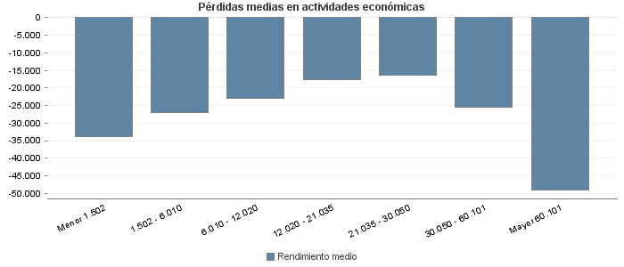 Pérdidas medias en actividades económicas