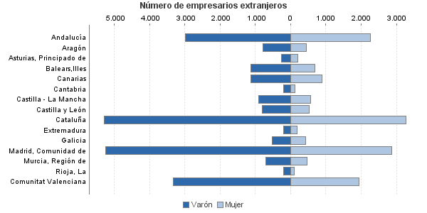 Número de empresarios extranjeros