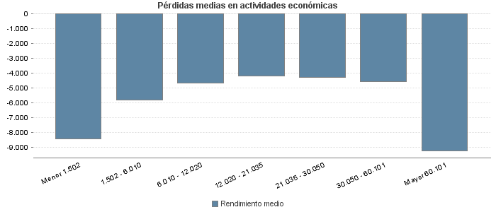 Pérdidas medias en actividades económicas