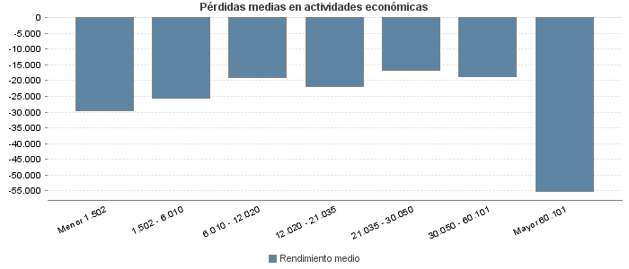 Pérdidas medias en actividades económicas