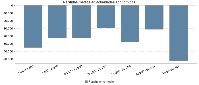 Pérdidas medias en actividades económicas