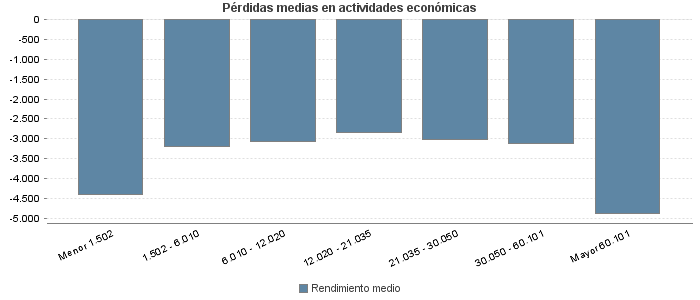 Pérdidas medias en actividades económicas