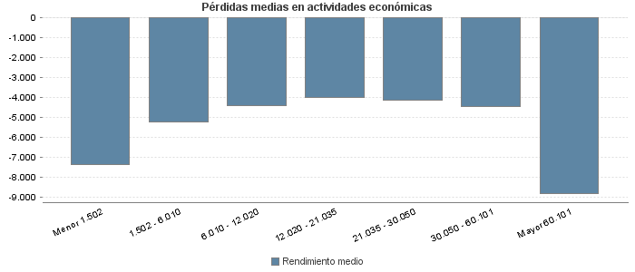 Pérdidas medias en actividades económicas