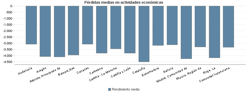 Pérdidas medias en actividades económicas