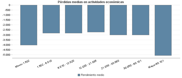 Pérdidas medias en actividades económicas