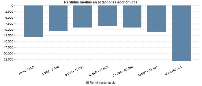 Pérdidas medias en actividades económicas