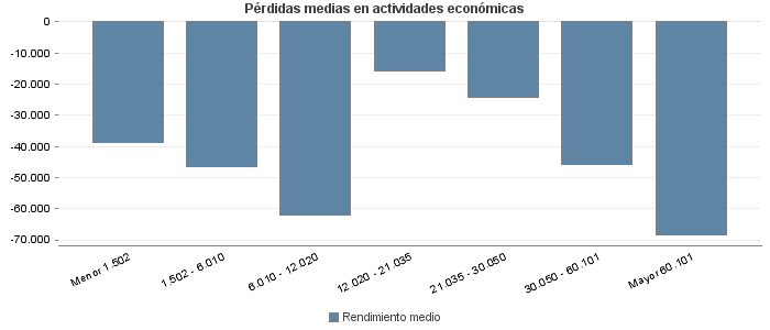 Pérdidas medias en actividades económicas