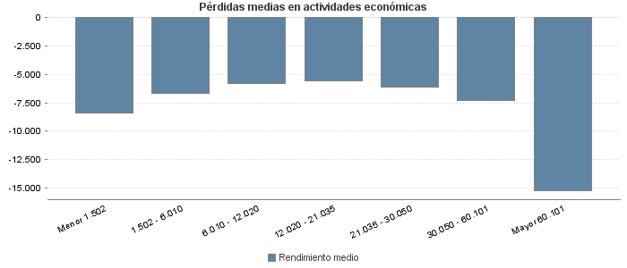 Pérdidas medias en actividades económicas