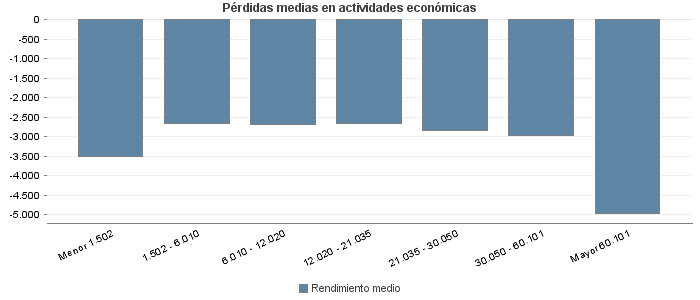 Pérdidas medias en actividades económicas