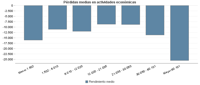 Pérdidas medias en actividades económicas