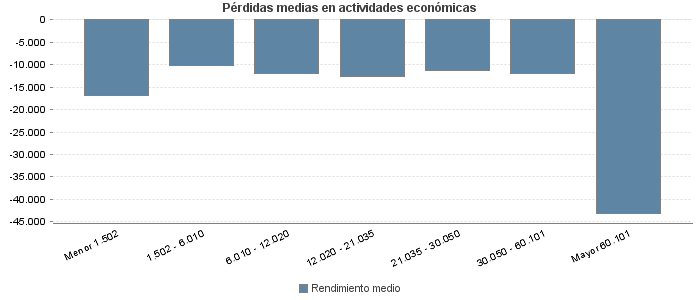 Pérdidas medias en actividades económicas