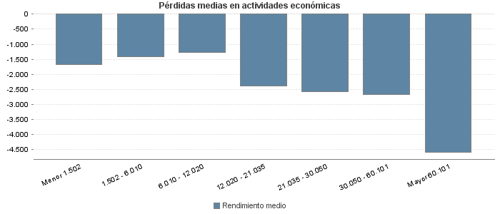 Pérdidas medias en actividades económicas