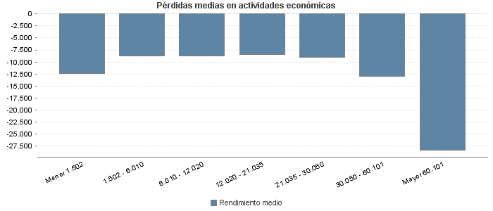 Pérdidas medias en actividades económicas