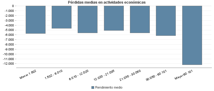 Pérdidas medias en actividades económicas