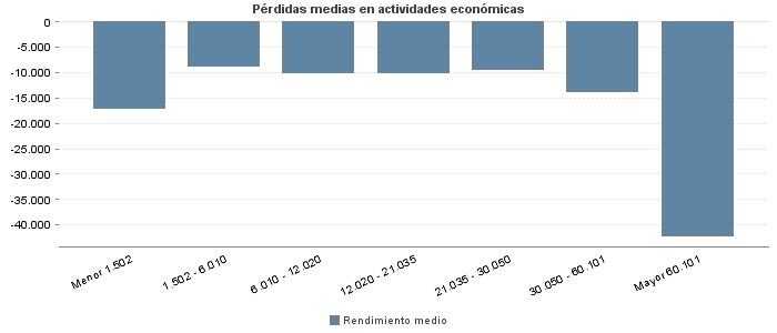 Pérdidas medias en actividades económicas