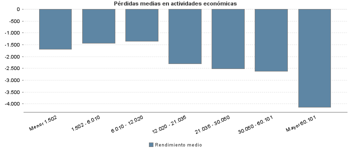 Pérdidas medias en actividades económicas