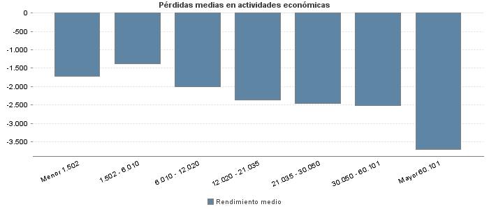 Pérdidas medias en actividades económicas