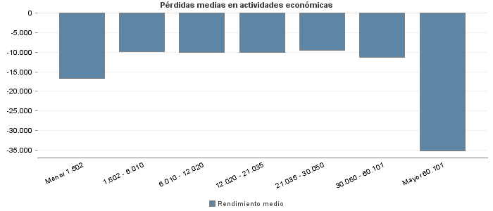 Pérdidas medias en actividades económicas