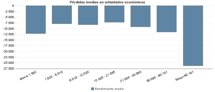 Pérdidas medias en actividades económicas