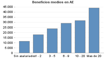 Beneficios medios en AE