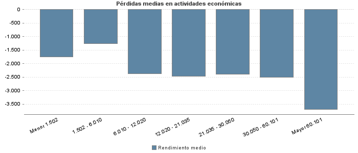 Pérdidas medias en actividades económicas