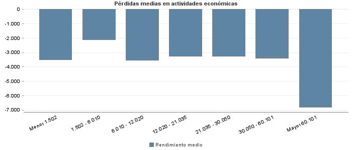 Pérdidas medias en actividades económicas