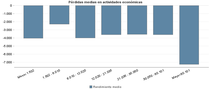 Pérdidas medias en actividades económicas