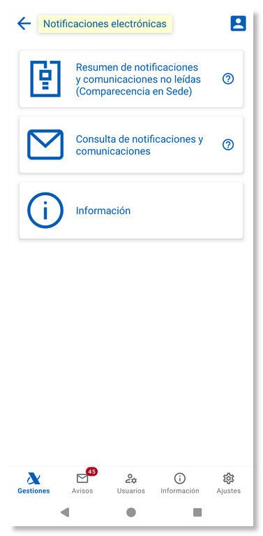 Notificaciones electrónicas