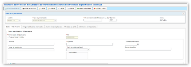 Cumplimentación de datos