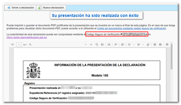 Reporte presentación realizada