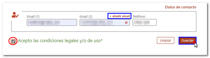 añadir e-mails