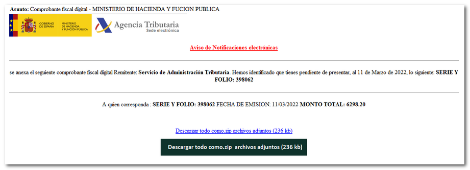 phishing comprobante digital