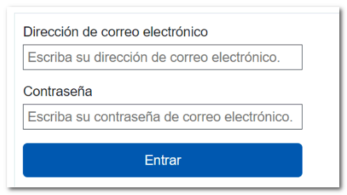 Email and password