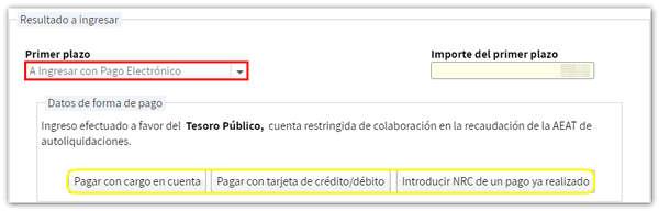 Ingreso con pago electrónico