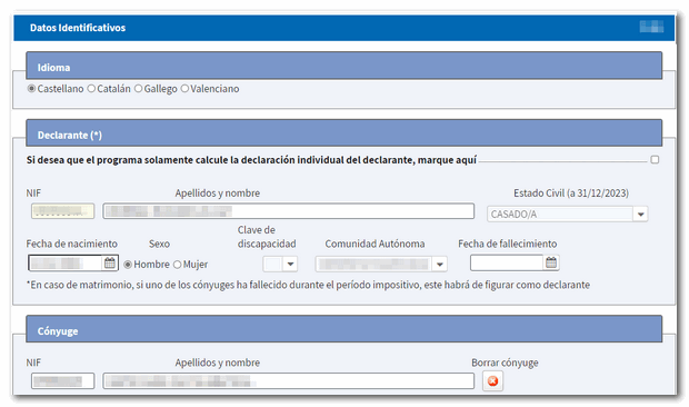 Datos declarante aceptar