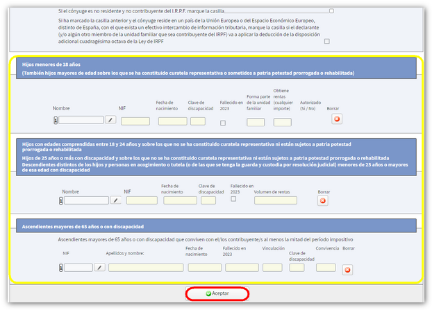 Datos descendientes ascendientes