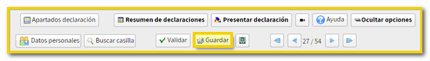 Guardar declaració Renda WEB Open