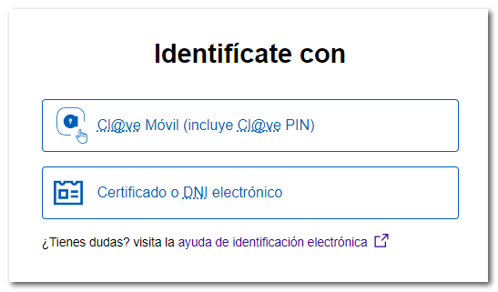 Selector identificación