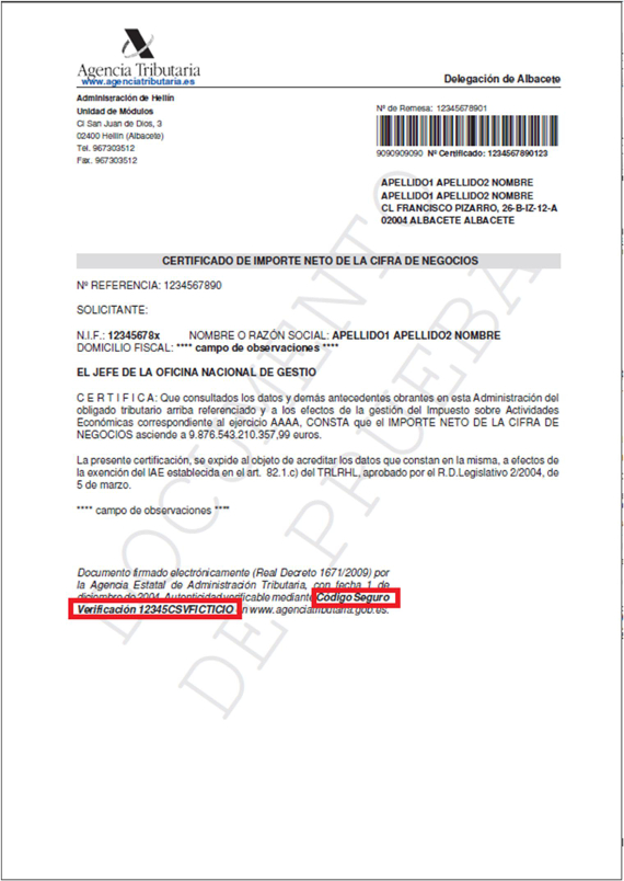 Imagen: El código seguro de verificación se utiliza en el párrafo de firma del documento