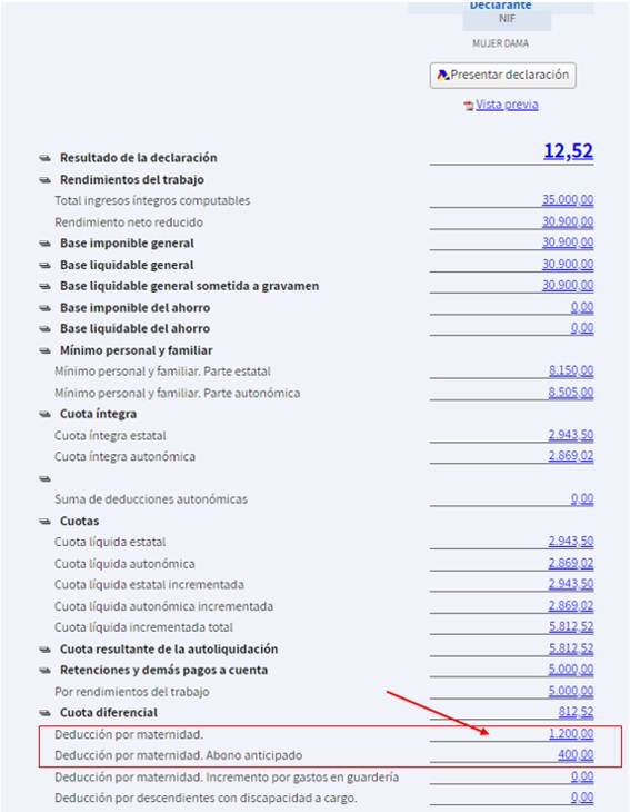 pantalla resumen resultados